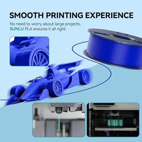 SUNLU 4kg PLA 3D Printer Filament Bundle, Neatly Wound PLA Filament 1.75mm ±0.02mm, Individually Vacuum Packed, 4kg in Total, 1kg per Spool, 4 Pack, 4000g, 4Black