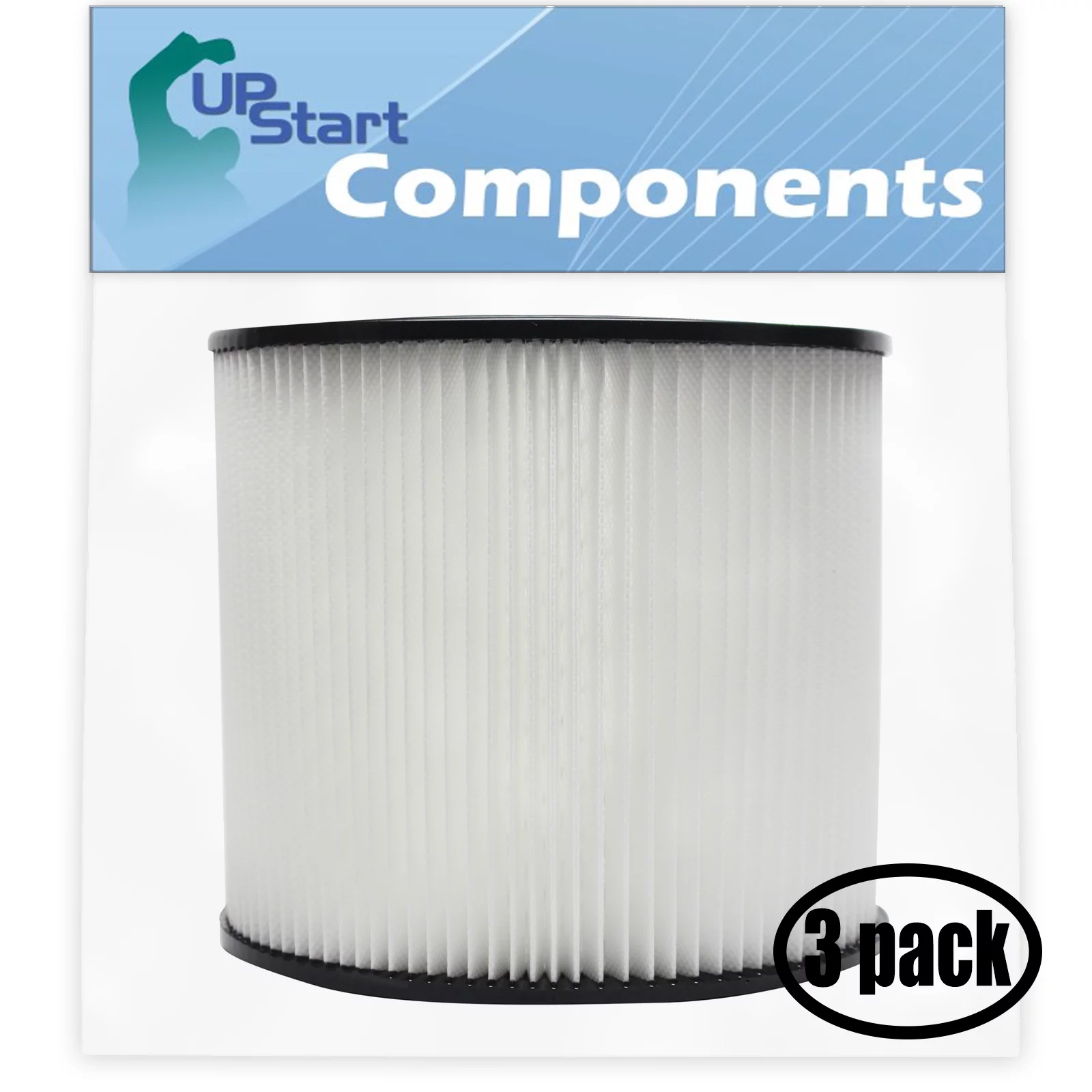 3-Pack Replacement for Shop-Vac Lowe's Wet/Dry Vac SL14-400 Vacuum Cartridge Filter - Compatible with Shop-Vac 90304 Cartridge Filter