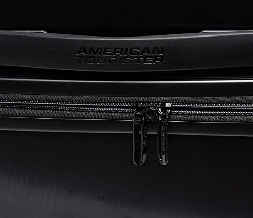 American Tourister Stratum XLT Expandable Hardside Luggage with Spinner Wheels, Jet Black, Carry-On 21-Inch