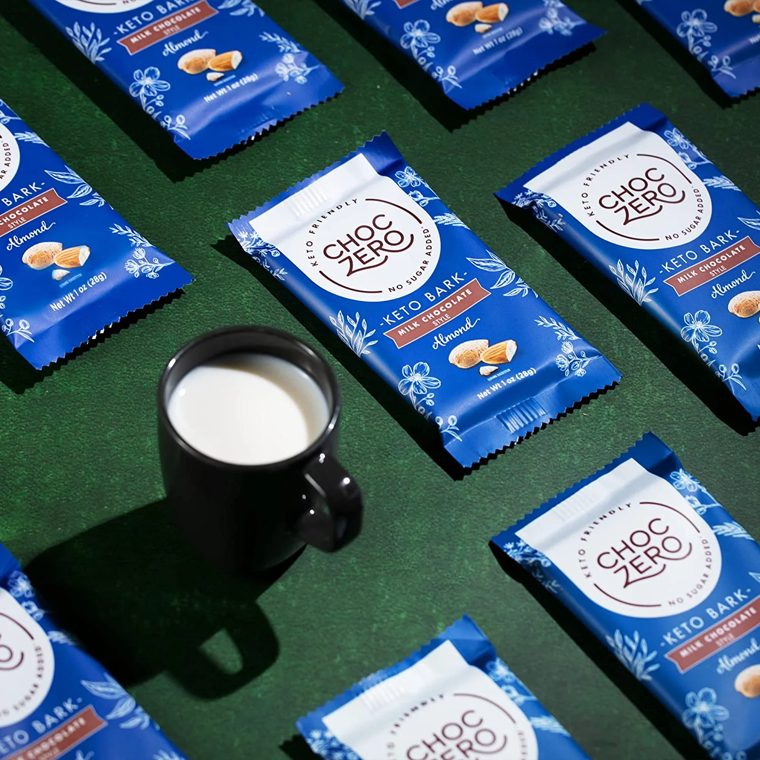 ChocZero, Keto Bark, Milk Chocolate, Almond, 6 Bars, 1 oz Each Pack of 2