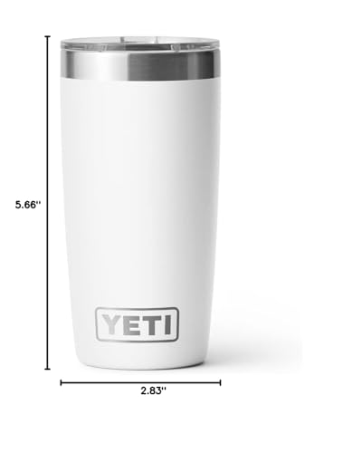 YETI Rambler 10 oz Tumbler, Stainless Steel, Vacuum Insulated with MagSlider Lid, Firefly Yellow