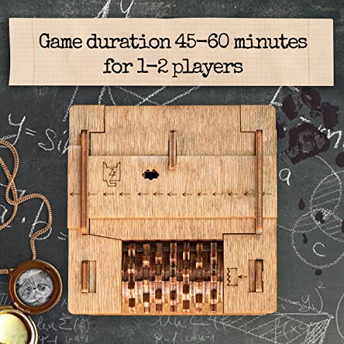 iDventure Cluebox - Schroedingers Cat - Escape Room Game - Puzzle Box - 3D Wooden Puzzle for Adults - Treasure Gift Box - Brain Teaser - Birthday Gift Gadget for Men and Women - Money Box