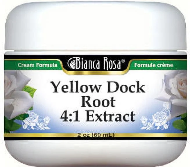 Bianca Rosa Yellow Dock Root 4:1 Extract Hand and Body Cream, (2 oz, 1-Pack, Zin: 524229)