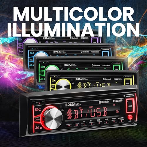 BOSS Audio Systems 656BCK Car Stereo Package - Single Din, Bluetooth, CD MP3 USB AM FM Radio, 6.5 Inch 2 Way Full Range Speakers, Black