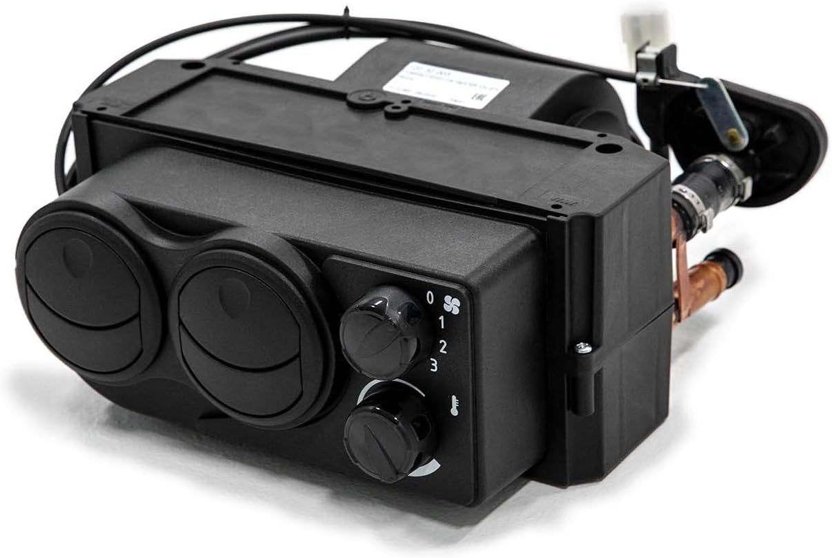 SuperATV Cab Heater for 2017 Polaris Ranger XP 1000 | 2017-2018 XP Ranger 1000 Crew | Includes Defrost Hoses and Vents | Built-in Shutoff Valve | Adjustable Temperature and Fan Speeds