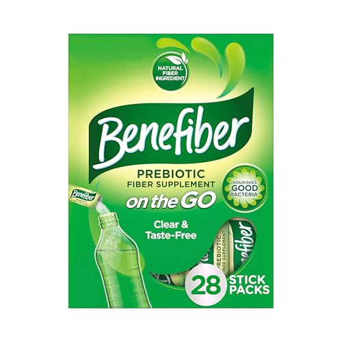 Benefiber On The Go Prebiotic Fiber Supplement Powder for Digestive Health, Daily Powder, Unflavored Stick Packs - 36 Sticks (Pack of 2)