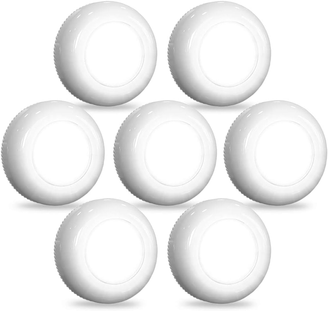 Tap Light Push Lights, 7 Pack Small Under Cabinet Lights Touch Lights Tap Push Button Light Battery Operated Puck Lights Stick On Light for Closet Counter Kitchen Cabinet RV Indoor Outdoor