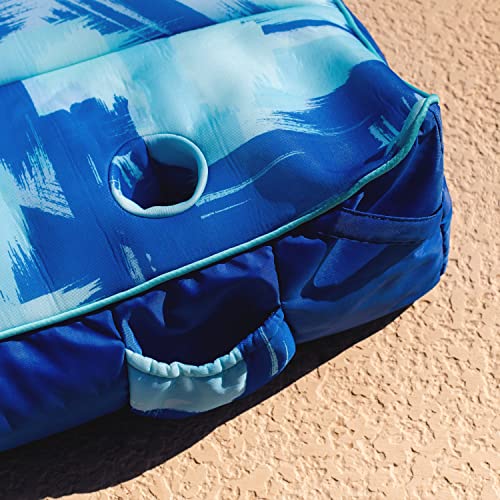 Big Joe Captain's Float No Inflation Needed Pool Lounger, Double Sided Mesh, Quick Draining Fabric