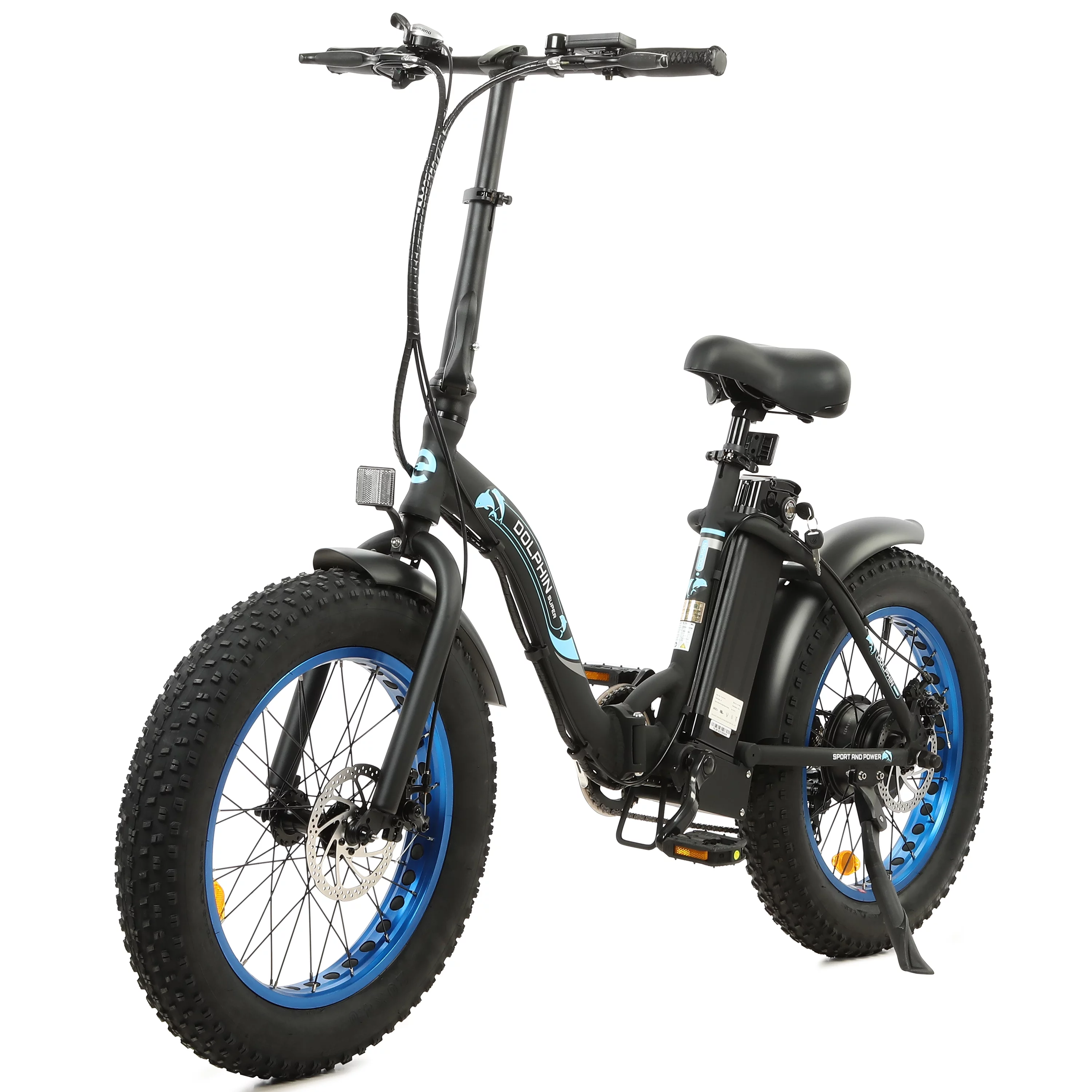 Ecotric E-Ride Foldable 20“ 500W 36V Electric Bicycle Fat Tire Removable Battery 7 Speed Child A-E516646