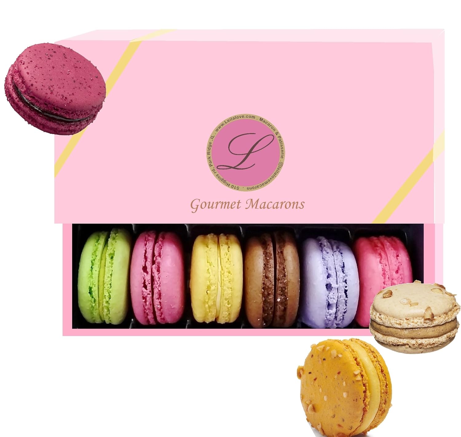 LeilaLove Macarons - 6 Macaron 6 flavors