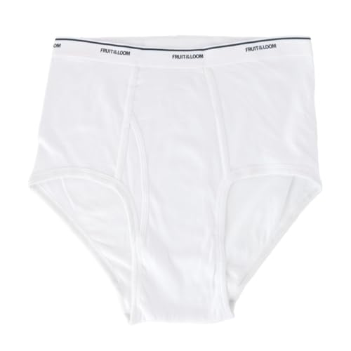 Fruit Of The Loom Mens Cotton White Briefs 6 Pack