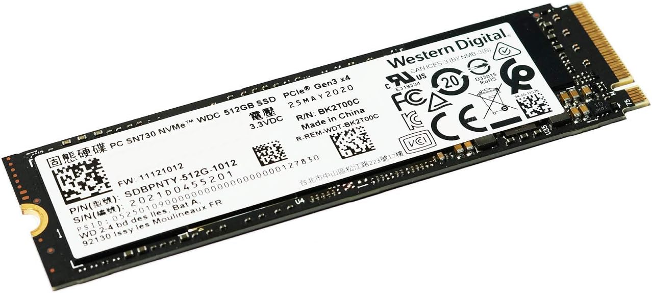 OEM OEM Western Digital PC SN730 NVMe SSD 512GB Capacity Read speeds up to 3,400MB/s, Write Speed up to 2,1002MB/s Available in M.2 2280 Form Factor Endurance of up to 400 TBW