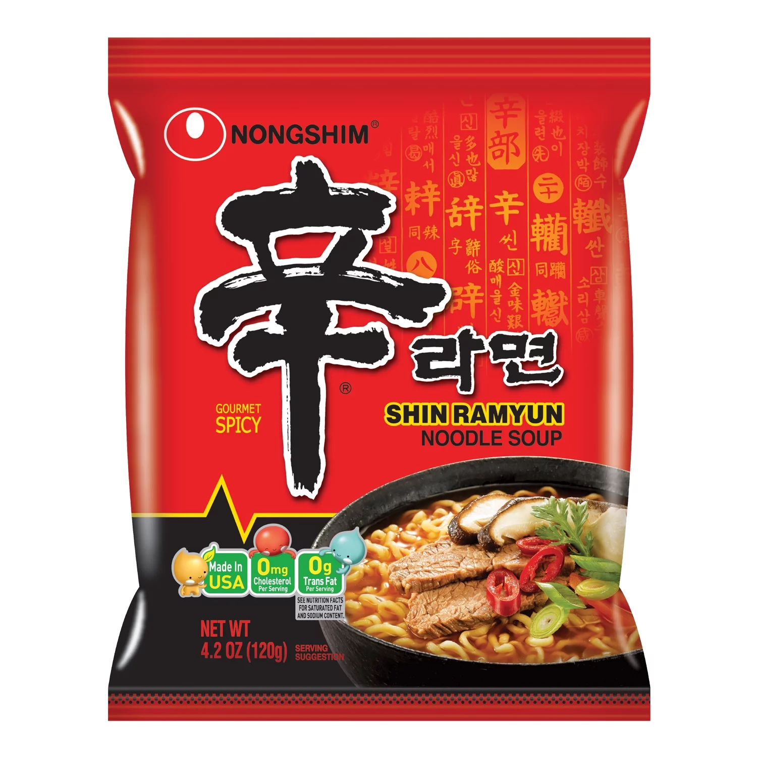 Nongshim Shin Ramyun, 4.20 Oz, 4 Ct (Pack of 16)
