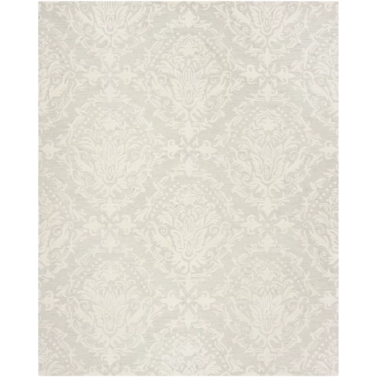 SAFAVIEH Blossom Kestrel Damask Area Rug, Sage/Ivory, 10' x 14'