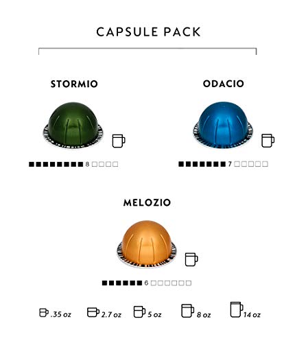 Nespresso Vertuo Plus Coffee and Espresso Maker by De'Longhi, Grey with Aeroccino Milk Frother