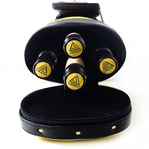 CUESOUL House Bar Pool Cue Sticks,Two Cue Sticks + 2x2 Pool Cue Case Hard