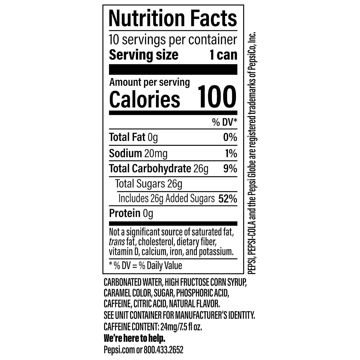 Pepsi Soda, Mini Cans, 7.5 Ounce (Two packs of 10)