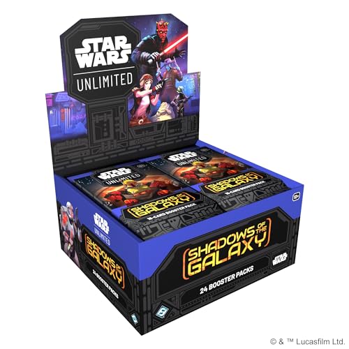 Star Wars: Unlimited TCG Shadows of The Galaxy Booster Display (Set of 24 Booster Packs) - Trading Card Game for Kids & Adults, Ages 12+, 2+ Players, 20 Min Playtime, Made by Fantasy Flight Games