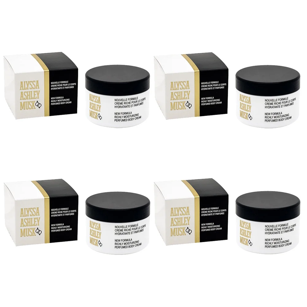 Pack of (4) Alyssa Ashley Musk By Alyssa Ashley For Women Body Cream 8.5 Oz