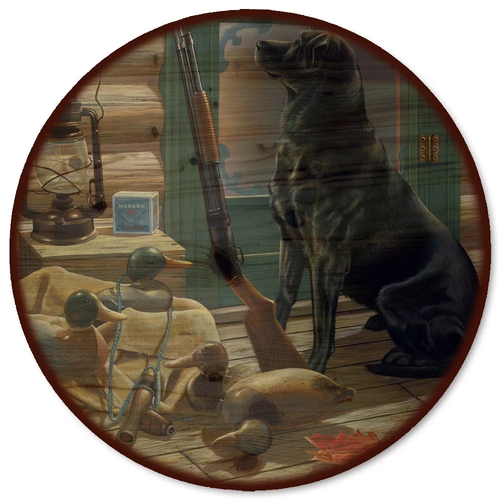 House & Homebody Co.  Opening Day Lab Wood Lazy Susan - 18 x 18