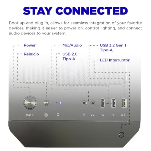 NSXGAMING Nova Desktop Gaming Computer (AMD Ryzen 5 5600G, 16GB 2 * 8 GB DDR4 3600, 512Gb M2 NVME SSD, RGB Fans, W11 64-bit Ready, Wify Ready, Mouse and Keyboard)