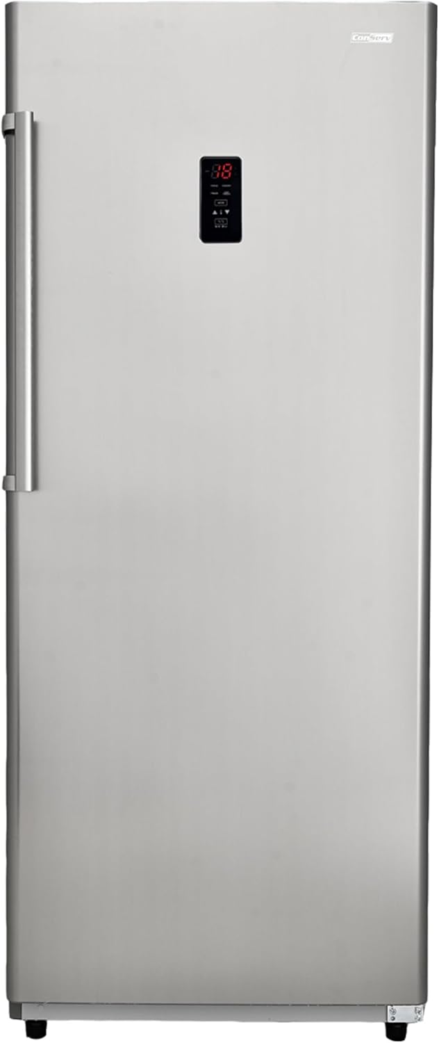 17cf Upright Freezer CONVERTIBLE REF Garage Ready 28in wide 110V(Stainless)