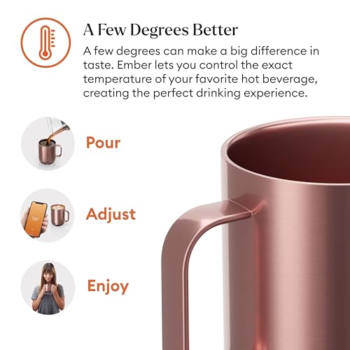 Ember Temperature Control Smart Mug 2, 14 Oz, App-Controlled Heated Coffee Mug with 80 Min Battery Life and Improved Design, Black