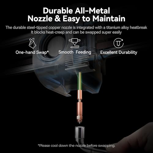 Creality K1 SE 3D Printer, 2024 New Version 600mm/s High-Speed Hands-Free Auto Leveling Flagship-Level Direct Extruder Quick-swap Tri-Metal Nozzle K1 Upgrade 3D Printer