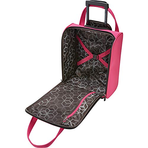 American Tourister 4 Kix Expandable Softside Luggage with Spinner Wheels, Pink, Underseater