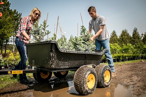 Polar TA1500 Tandem Axle Utility Trailer – 22 Cu. Ft. ATV/UTV Hauling Trailer with 1500 lb. Capacity – Rugged Rubber Wide Track Tires – Model 8262