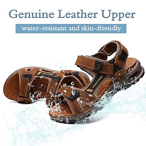 visionreast Mens Athletic Sandals Open Toe Hiking Outdoor Non-slip Sandals Air Cushion Sport Casual Beach Sandals