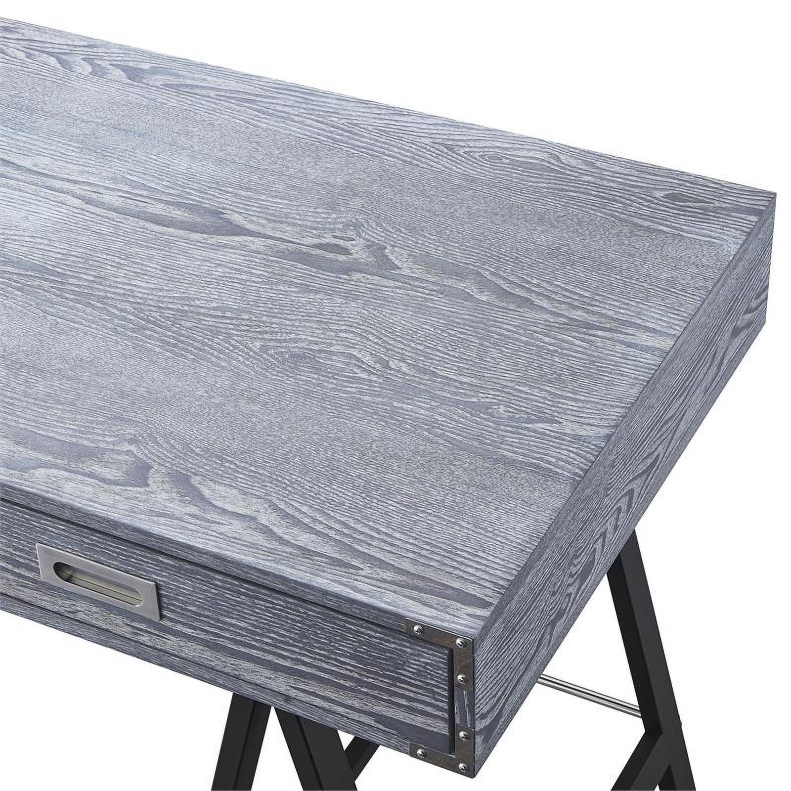 Posh Living Alleyne 2-Drawers Rectangle Wood Writing Desk in Gray
