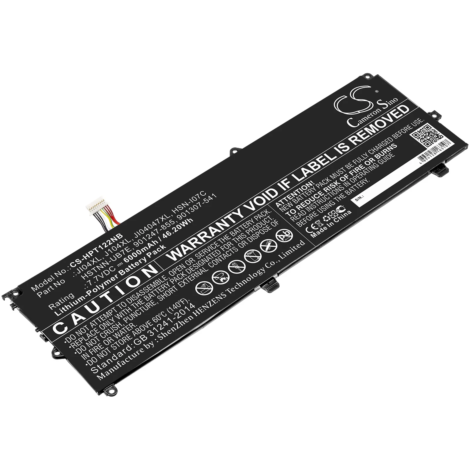 Cs Applicable To Hp Ji04xl 901247-855 Hsn-I07c Battery Ji04047xl
