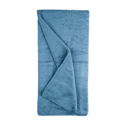 Sherry Kline Faux Fur Reversible Large Throw Blanket, Cozy, Fuzzy Super Soft Throw Blanket for Sofa, Chair, Couch and Bed, Versatile & Stylish Addition to Your Home Decor (45x72, Oyster)