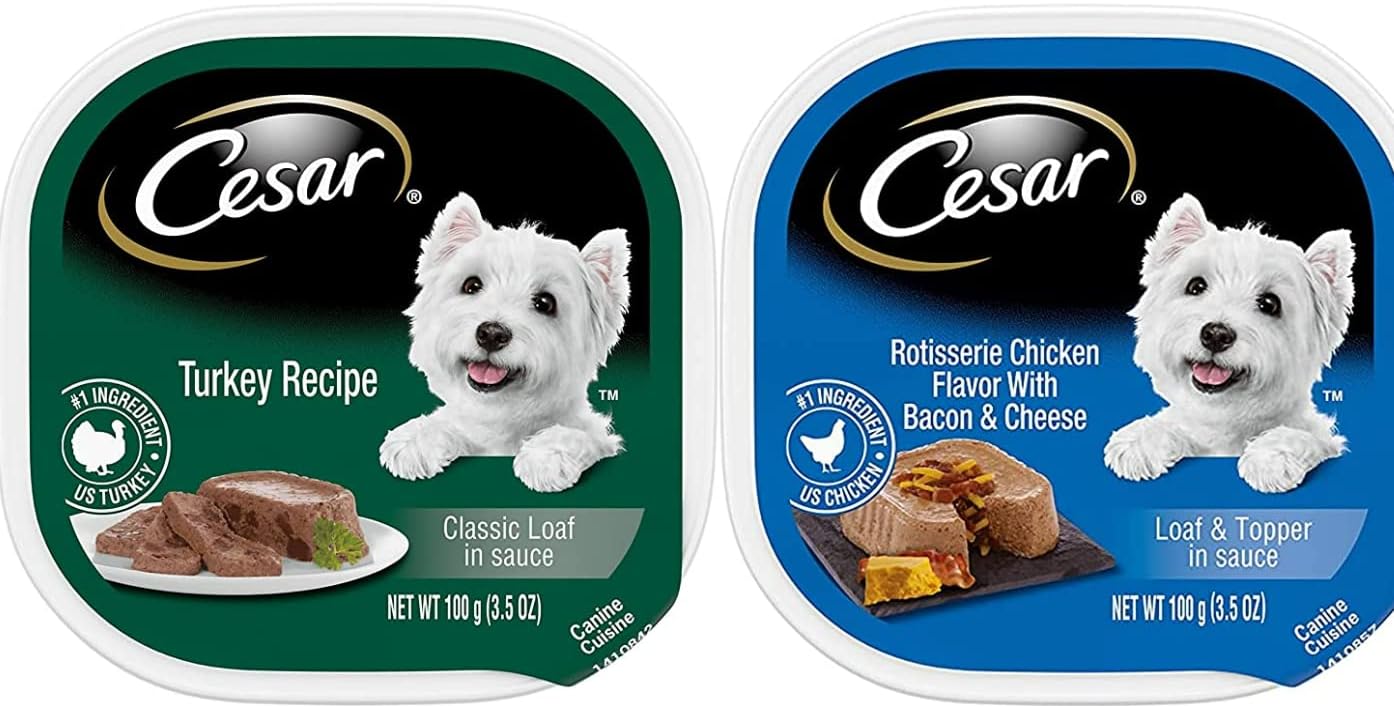 Cesar Classic Loaf Wet Dog Food Bundle with 08 Flavors(1 Unit Each Flavor). 3.5 Ounce (Pack of 8)