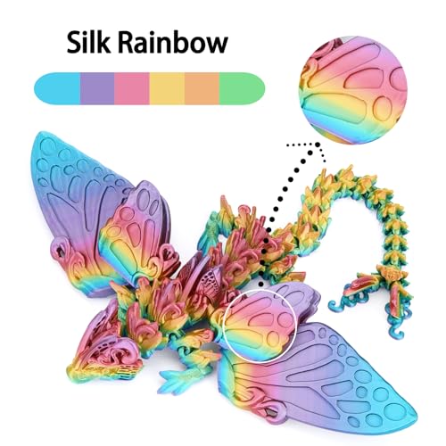 Rainbow 3D PLA Printer Filament 1.75 mm, Matte 3 D PLA Printing Print Filament +/-0.03mm, 1kg/2.2lbs