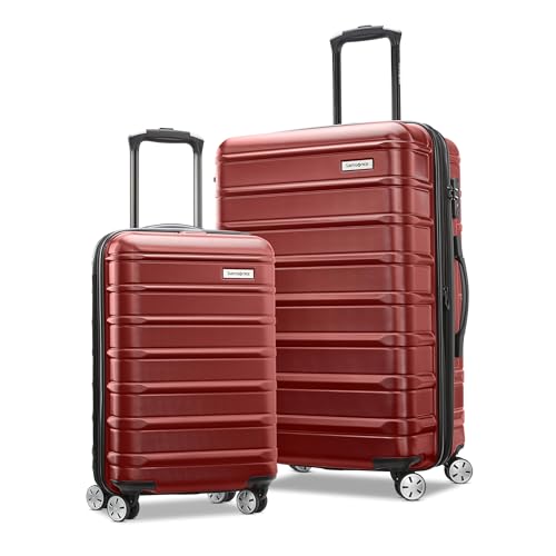 Samsonite Omni 2 Hardside Expandable Luggage with Spinner Wheels, 2-Piece Set (19/24), Lagoon Blue