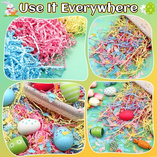 2lb Christmas Basket Stuffers Metallic Red Green Crinkle Cut Paper Shred Filler Merry Christmas Tree Snowflake Elk Confetti Packaging Raffia Stuffers