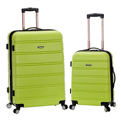 Rockland Melbourne Hardside Expandable Luggage with Spinner Wheels, 2TONEBLUE, 2 Piece (20/28)
