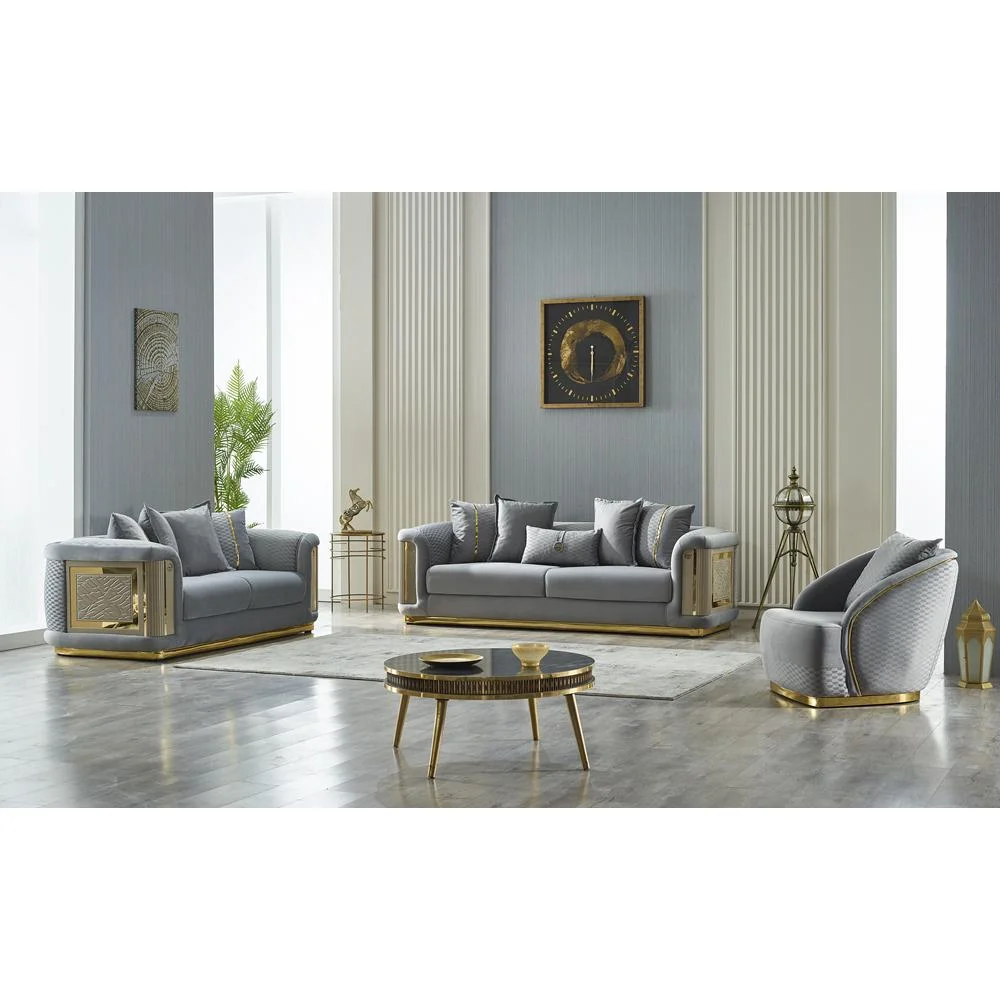 Furnia Elegance Loveseat, Light Grey