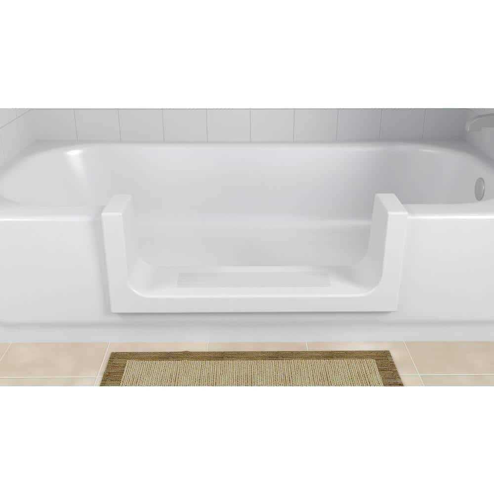 Cleancut Wide White Step Bathtub Conversion Kit