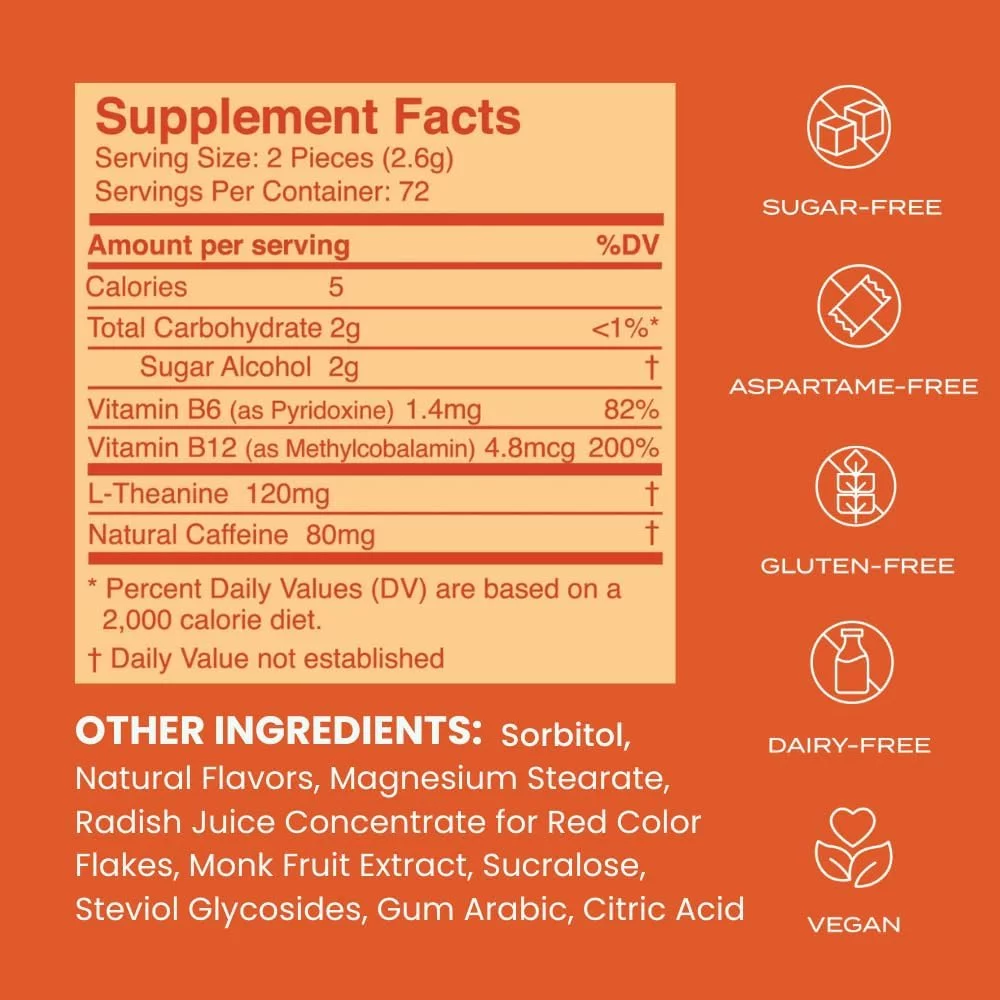 NeuroMints Cinnamon Caffeine Mints with L Theanine and Vitamin B6 B12 Energy and Brain Supplement Nootropics, 12 Pack (144 Count)