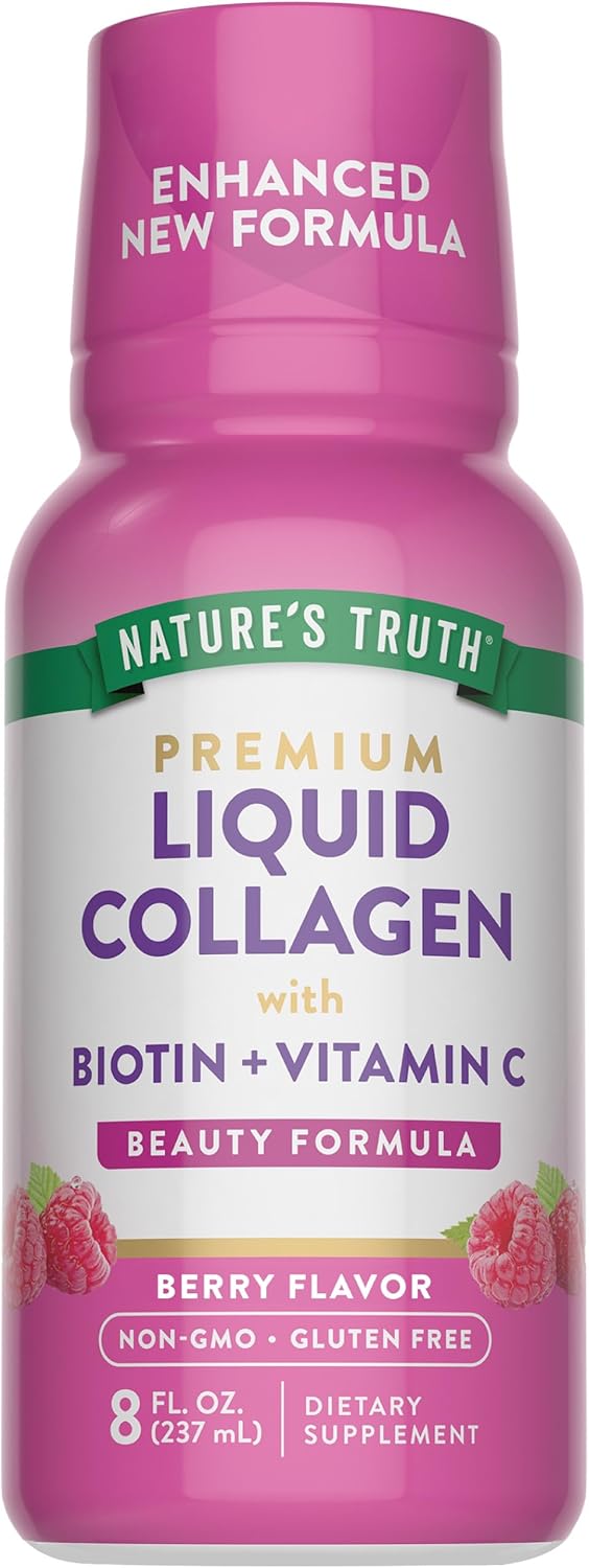 Nature's Truth Liquid Collagen | Berry Flavor | 8 oz | Non-GMO and Gluten Free Supplement