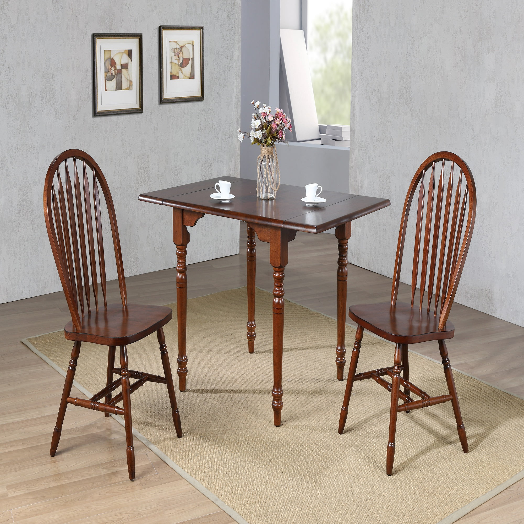 The Hamptons Collection Set of 2 Brown Distressed Chestnut Andrews Arrowback Dining Chair – 38”