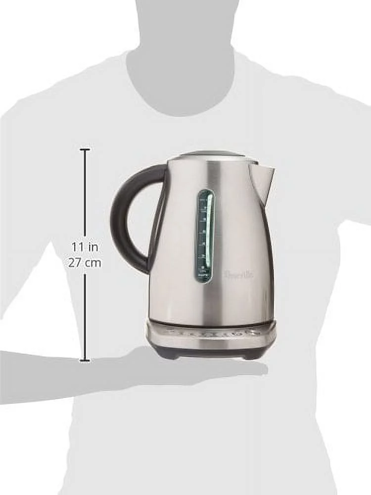 Breville BKE720BSS The Temp Select Electric Kettle, Silver, Dimensions:(LxWxH) 8 ¾ ” x 7 ¼” x 10 ½” (BKE720BSSUSC)