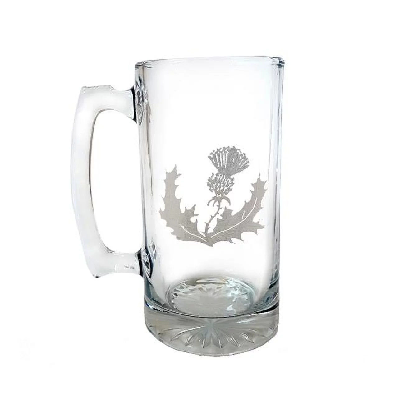 Lyoncraft LSTH01 26 oz Scottish Thistle Engraved Stein Glass