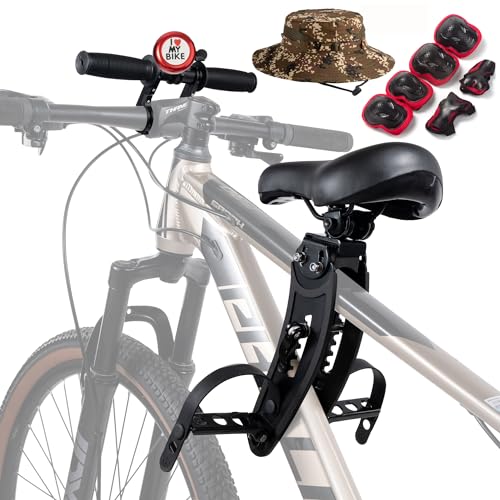 Kids Bike Seat, Bicycle Front Mounted Child Bike Seat, Child Bike Seat, Upgrade Kids Bike Seat for Adult Mountain Bike with Child Seat Mount, Bike seat for Kid Handlebars