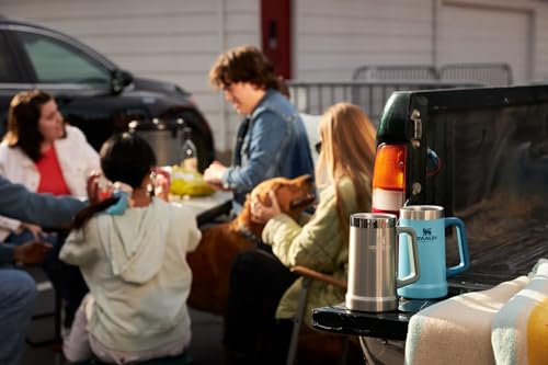 Stanley Stay-Chill Beer Stein 24 oz | Heavy Duty Big Grip Handle | Beer Tumbler Drink Cup, Holds 2 Cans | Insulated Stainless Steel Party Mug | BPA-Free | Azure