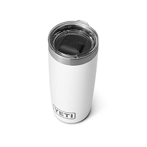 YETI Rambler 10 oz Tumbler, Stainless Steel, Vacuum Insulated with MagSlider Lid, Firefly Yellow