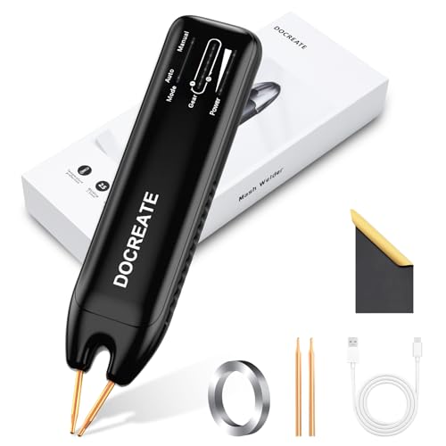 Battery Spot Welder, Handheld Portable Rechargeable Spot Welder for DIY 18650 Battery, Welding Plated Nickel Sheets 0.1-0.2mm, Auto and Manual Mode